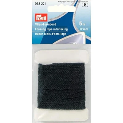Image de Prym Ruban en Non tissé Anthracite 12 mm Forme, Polyester, Set de 5 Pièces