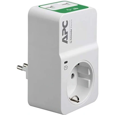 Image de APC Suppresseur/Protecteur de Surtension by Schneider Electric SurgeArrest Essential 1 x CEI 23 16, 2 USB 2,50 kVA 918 J