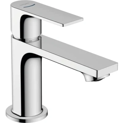 Image de Hansgrohe Mitigeur de Lavabo Rebris E, Robinet pour Lave Mains, Hauteur Sous Bec 80 mm, sans Tirette Ni Vidage, Chromé, 72506000