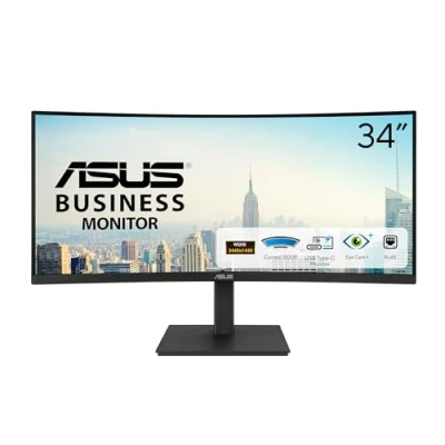 Image de ASUS VA34VCPSR écran plat de PC 86,4 cm (34 ) 3440 x 1440 pixels Wide Quad HD LCD Noir Neuf