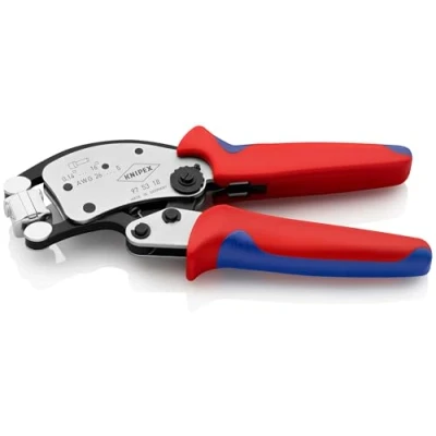 Image de KNIPEX Twistor®16 pince à sertir auto ajustable pour embouts de câble avec tête sertissage rotative, 0,14 16 mm², sertir, 97 53 18