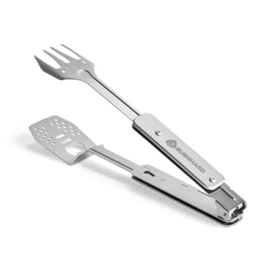 Image de BURNHARD Outil Multifonction 4 en 1 pour Barbecue Ultra léger, utilisable comme Pince, Fourchette, spatule et décapsuleur, ustensil BBQ, Accessoire Gril
