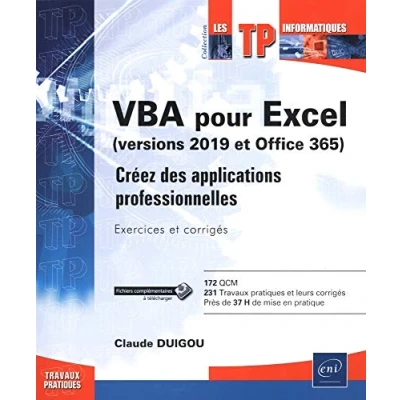 Image de VBA pour Excel (version 2019 et Office 365) Créez des applications professionnelles Livre d’occasion Très bon