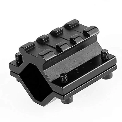 Image de ACEXIER Support de Baril Picatinny Weaver Universel réglable à Un Rail avec Adaptateur d&#039;outil portée 3 Fentes (Convient pour la Gamme barils : diamètre 21 mm 34 mm)