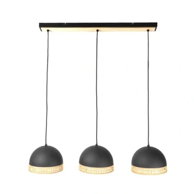 Image de Lindby Suspension Lonnaris à intensité variable (Antique, Classic) en Noir Métal e. a. pour Salon &amp; Salle manger (à 3 lampes, E14), Luminaire, Lampe Plafond, Luminaire Plafonnier