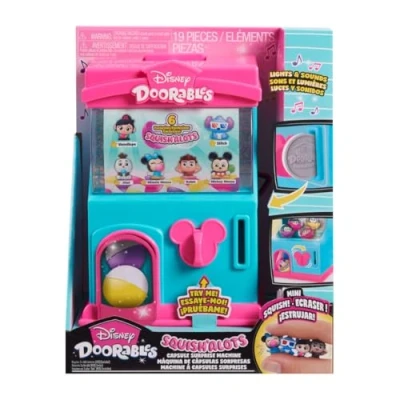 Image de Just Play Distributeur Squish’alots Disney Doorables avec Figurines à Collectionner dans des Capsules Surprises, 16 Accessoires, Jouets pour Enfants de 5 Ans et Plus