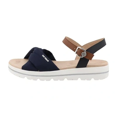 Image de TOM Tailor Sandales classiques / Spartiates, Femme, Taille: 38, Navy Tissu matière synthétique