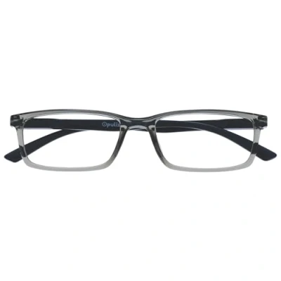 Image de OPULIZE See Lunettes de Lecture Anti Lumière Bleue Monture Étroite Charnières à Ressort Améliore le Sommeil Jeux Ordinateur Gris Hommes Femmes B9 7+2.50