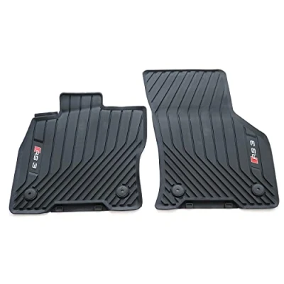 Image de Audi 8Y1061221B041 Lot de 2 Tapis Sol en Caoutchouc Haut Gamme pour Toutes Saisons Noir avec Inscription RS3 Pas Mild Hybrid (MHEV)