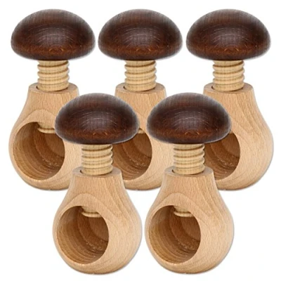 Image de Dekohelden24 Lot de 5 Casse Noix à Visser Marron Champignon pièces