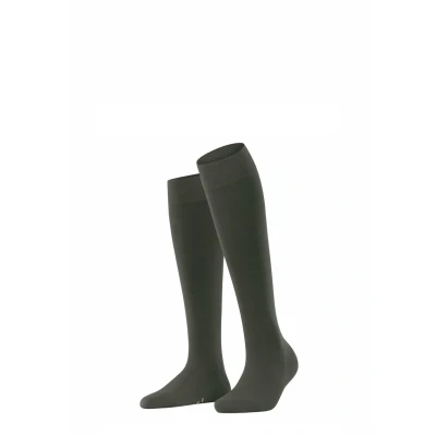 Image de FALKE Softmerino W KH laine coton unies 1 paire, Chaussettes longues Femme, Vert (Military 7826), 39 40