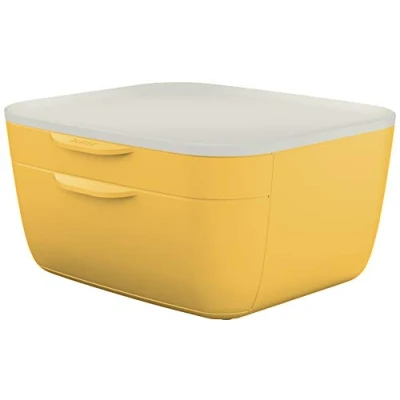 Image de Leitz Bloc de Classement 2 Tiroirs, Cosy, Jaune, 53570019