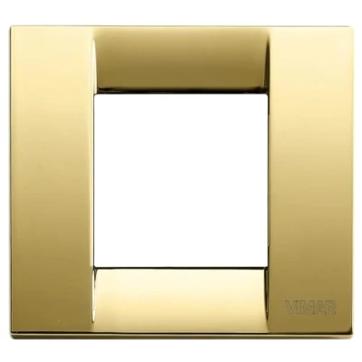 Image de Vimar Serie Idea Plaque Classica 1 2 Module Metal Or Brillant