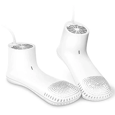 Image de Sèche Chaussure Électrique Ozone Stérilisation Désodorisant avec Minuterie, Seche Bottes Electrique Chauffe Chaussures Sécheuse Forme de Pied Adulte Faible Bruit Fil Fort Prise EU