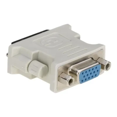 Image de Akyga AK AD 12 Adaptateur vidéo DVI I (M) pour DB 15 (F) vis moletées blanc