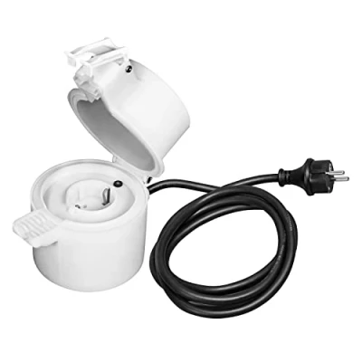 Image de LEDVANCE Prise commutable intelligente pour l&#039;extérieur avec technologie WiFi, mesure de puissance, compatible Google et Alexa Voice Control, commande via télécommande possible, pack 1