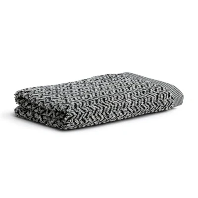 Image de MÖVE Brooklyn Serviette de Bain 80 x 150 cm, Fabriqué en Allemagne, 85 % coton / 10 viscose pulpe bambou 5 lin, Nature Black (Noir)