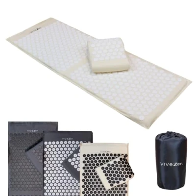Image de Vivezen Tapis et coussin d&#039;acupression avec sac de transport Plusieurs coloris