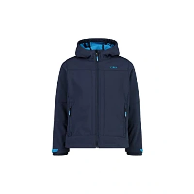 Image de CMP KID Jacket FIX HOOD Unisex Veste softshell pour enfants, Taille: 116, Blue danubio