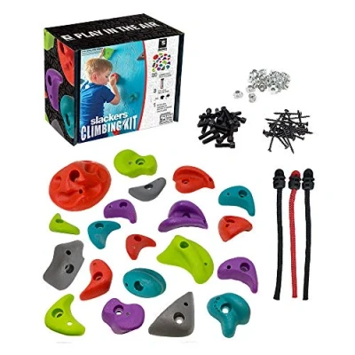 Image de Kit d&#039;escalade complet Slackers prises en résine et 3 cordes de maintien SLSLA826