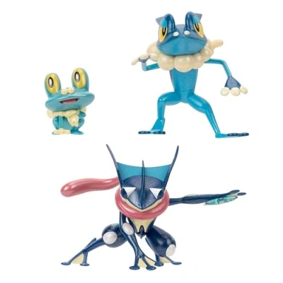 Image de Pokémon Select Evolution Pack Comprend des Figurines Froakie de 5,1 cm, Frogadier 7,6 cm et Greninja 11,4