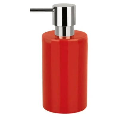 Image de Spirella Brosse WC Porte Balai Toilette Pot à „Tube“ Ensemble Poser en Céramique et Acier Inoxydable Bleu
