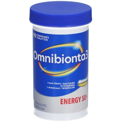 Image de Omnibionta 3 Énergie 50+ Multivitamines avec vitamines B12 et C, zinc fer mois