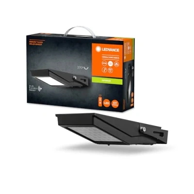 Image de LEDVANCE Projecteur LED ENDURA Flood Solar, 10W, à énergie solaire, capteur intégré, blanc froid, télécommande, longue durée de vie la batterie jusqu&#039;à 4 h pleine luminosité, protection IP65