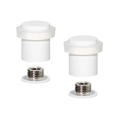Image de EVI Herrajes Lot de 2 butées porte avec base filetée en caoutchouc silicone naturel et acier inoxydable vis + cheville fixation Modèle I 181