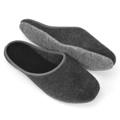 Image de Chaussons en Feutre &quot;Lumière Devoir&quot; Anthracite 42 EU