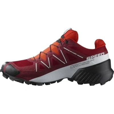 Image de Salomon Speedcross Gore Tex Chaussures Imperméables de trail pour Homme, Protection anti intempéries, Accroche agressive, Fit précis, Red Dahlia, 42 2/3