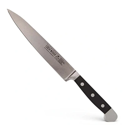 Image de GÜDE Solingen Couteau à filet flexible forgé, 18 cm, POM black, ALPHA double mitre, fabriqué la main en Allemagne