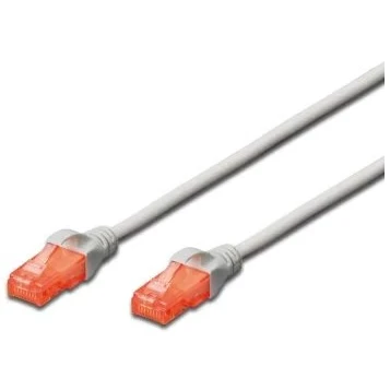 Image de Ewent IM1024 Câble de réseau Patch Cat 6 U/UTP, aWG 24/7, 2 connecteurs RJ45 Gris 5 MT