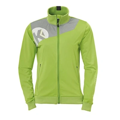 Image de KEMPA CORE 2.0 POLY JACKET Veste Handball Poches latérales zippées Élastiques manches , Femme, Vert Espoir/Gris Foncé Chiné, M