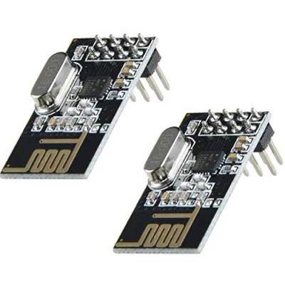 Image de 2pcs NRF24L01 2.4GHz Wireless Transceiver Module for Arduino Microcontroller sans Fil 2,4 GHz pour Arduino, ESP8266, Raspberry Pi, etc.