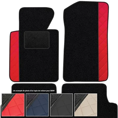 Image de Tapis de Voiture en Moquette 4 pièces Sol antidérapant pour Automobile Un Design Accrocheur Adapte pour: BMW Z3 1996 2002 Rouge