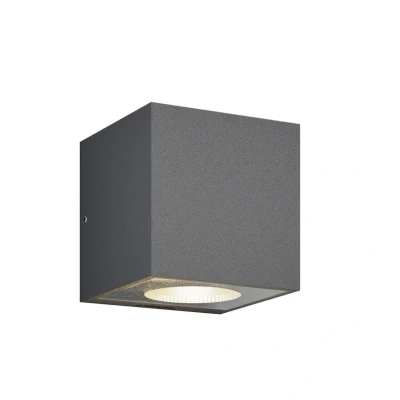Image de LED Applique Exterieur Tassnim à intensité variable (Moderne) en Noir Aluminium (1 lampe,à), Exterieur, Murale Luminaire Lampe Jardin, Eclairage