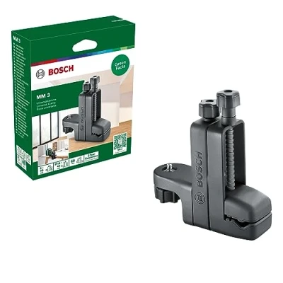 Image de Pince universelle mm 3 de Bosch (avec une plage serrage à 70 et un réglage en hauteur jusqu&#039;à 60 pour positionnement rapide flexible des lasers lignes, dans boîte carton)