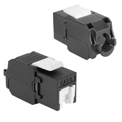 Image de ACT Keystone RJ45 Module CAT6 Non blindé Noir Femelle Réseau pour 19&quot; Panneau de Brassage Haute Densité TD6024