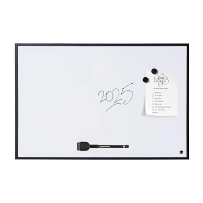 Image de Bi Office Tableau Blanc Magnétique New Basic avec Cadre Noir 585 x 385 mm
