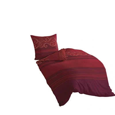 Image de Bierbaum Parure de lit, Rouge, 155 x 220 cm