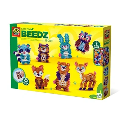 Image de SES Creative Green Beedz Kit de Perles à Repasser Animaux la forêt, 06407, Multicolore, Taille Unique