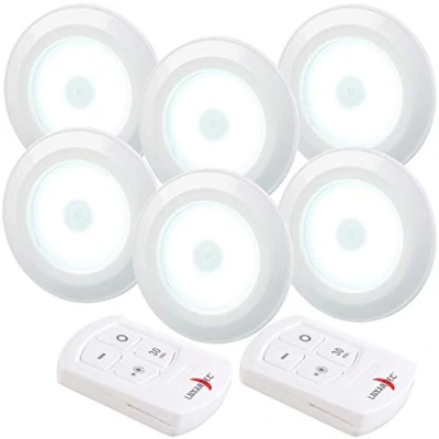 Image de 6 spots à LED COB 120 lm avec télécommande et minuterie UBL 16.w [Lunartec]