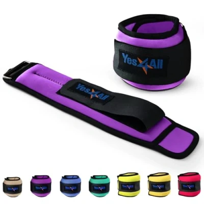 Image de Yes4All 09SM Poids de Poignet pour Cheville en néoprène, 1,4 KG Paire = 2 x 0,7
