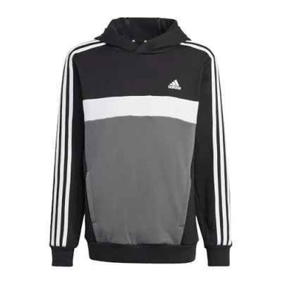 Image de adidas Performance Unisex Sweat à capuche pour enfants, Taille: 164, Black/white/grey five