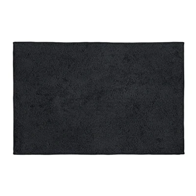 Image de WENKO tapis de bain Ono, douche 100 % coton avec hauteur poil 10 mm pour une sensation douce au toucher, dessous antidérapant, lavable à 40 C, (L x P) : 50 80 cm, gris ardoise