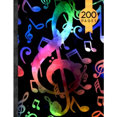 Image de Cahier de Musique: Carnet Partitions 12 Portées Par Page et Seyes Grands Carreaux 200 Pages Papier Manuscrit &amp; Composition Grand Format A4