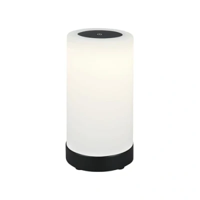 Image de Briloner Lampe de table LED Akku, Dimmbar, en verre sans fil, fonction tactile, 3.300K blanc chaud, noir, 245x125 mm (HxD), 7448 015