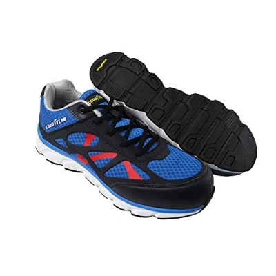 Image de Goodyear Workwear GYSHU1633 Hommes Métal Maraudeur Chaussure légère Composite Toe flexible Semelle intermédiaire Entraîneur S1P / SRA/HRO, Noir/Bleu, Royaume Uni 8 UE 42