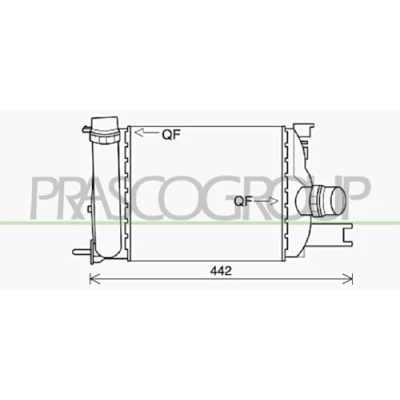 Image de PRASCO DA226N001 Intercooler avec raccords rapides DACIA: Duster SUV, Lodgy, SANDERO 2, RENAULT: Clio 4, Captur